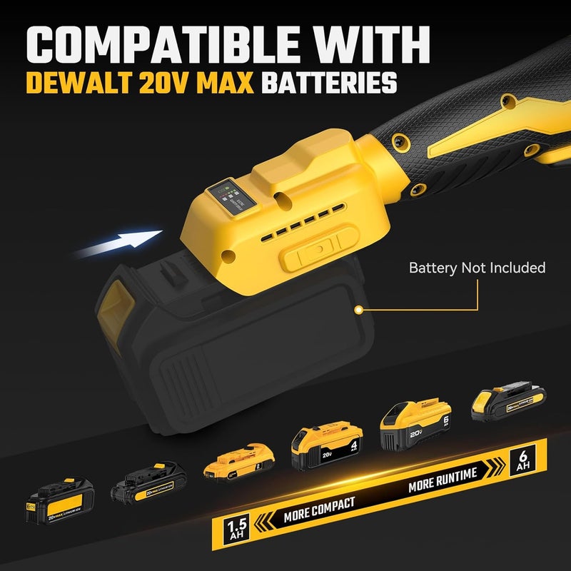 XGOBHC 3/8 Inch Cordless Ratchet Wrench for DeWalt 20V Max Battery - 42Ft-Lbs Brushless Motor Electric Ratchet Set with 0-220RPM Variable Speed, 8 Sockets, 3/8" and 1/4" Adapters,3" Extension Bar (Tool Only) - Image 1